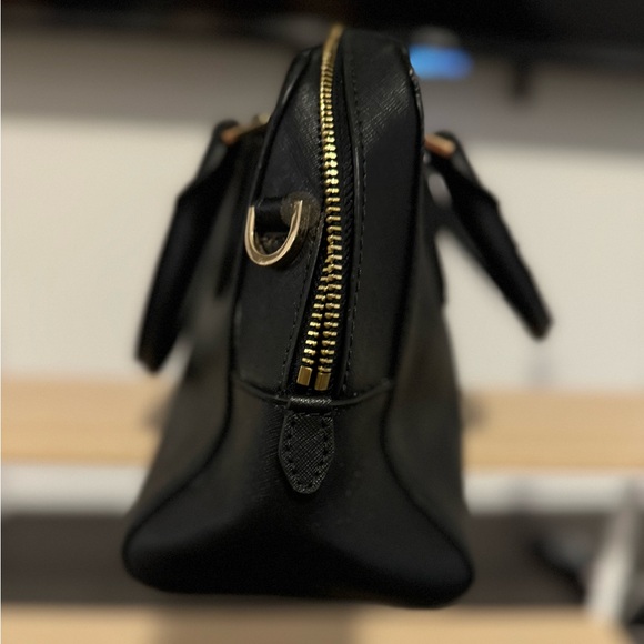 Michael Kors Black Saffiano Leather Ayden Medium Satchel Bag - Picture 9 of 14